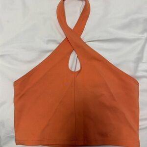 Aritzia Sunday Best Orange Halter Top